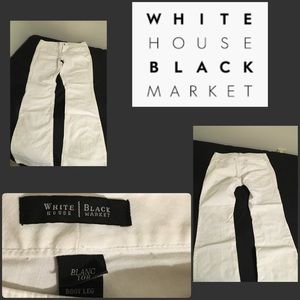 WHBM white boot leg blanc jeans